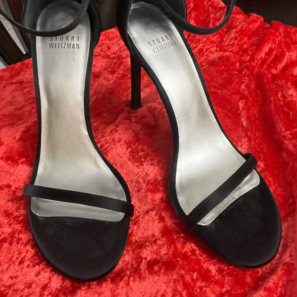 Stuart Weitzman Black Strappy Heels